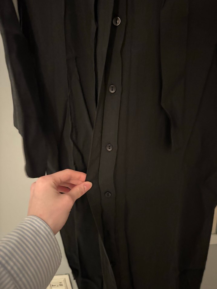 Siyah Uzun Kollu Gotik Kadın Elbisesi - Görsel 5