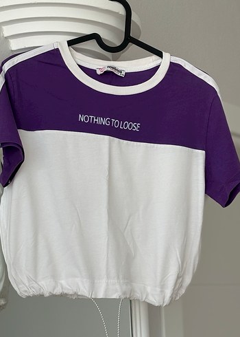 Mor Beyaz Kısa Kollu Tişört - Görsel 2