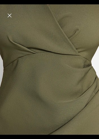 Haki Mini Elbise - Görsel 4