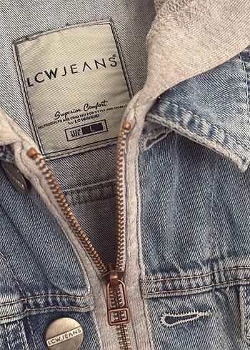 Gri Kapüşonlu Salaş Denim Ceket - Görsel 2