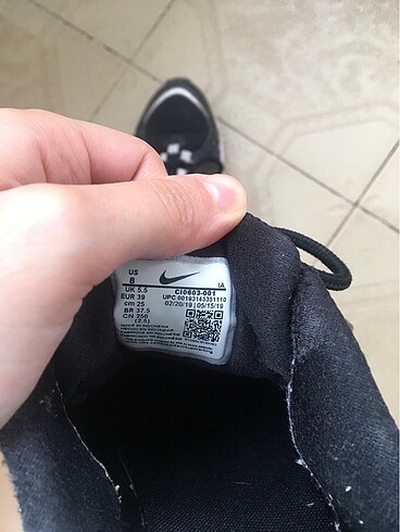 39 Beden siyah Renk Nike Spor Ayakkabı
