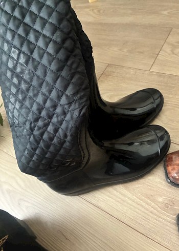 Siyah Rugan Dizüstü Topuklu Bot - Görsel 7