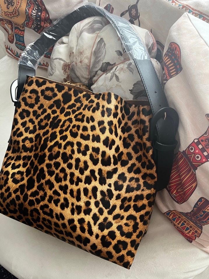 Siyah Deri Tokalı Kadın Kemer çanta - Görsel 2