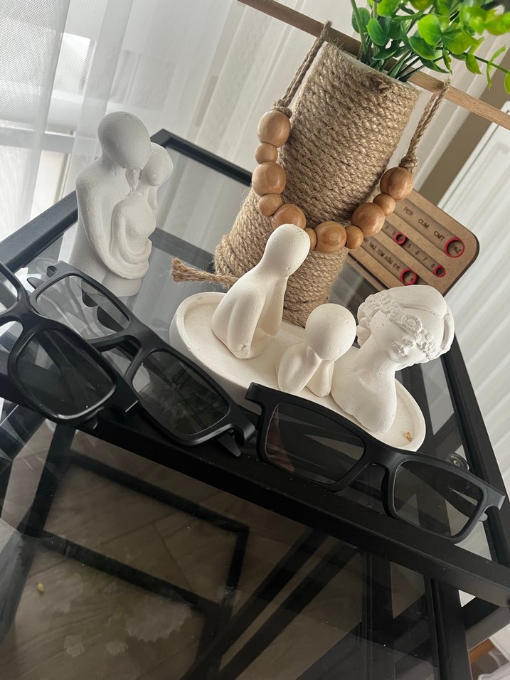 Siyah Minimalist Gotik Kadın Gözlüğü - Görsel 3