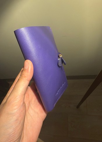 Mor Deri Kadın Cüzdanı Fermuarlı - Görsel 3