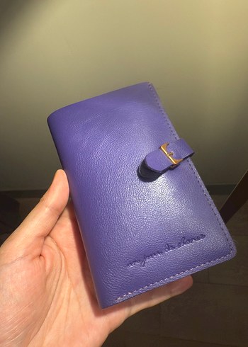 Mor Deri Kadın Cüzdanı Fermuarlı - Görsel 4