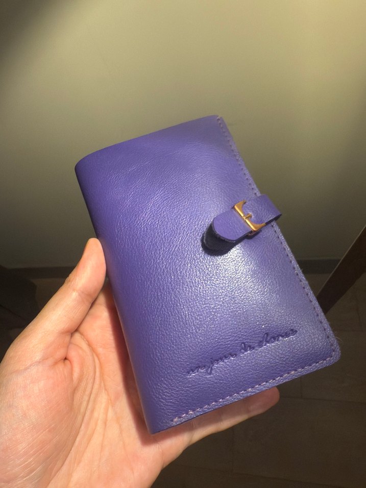 Mor Deri Kadın Cüzdanı Fermuarlı - Görsel 4