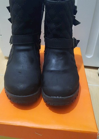 Siyah  Tokalı Kadın Biker Bot - Görsel 2