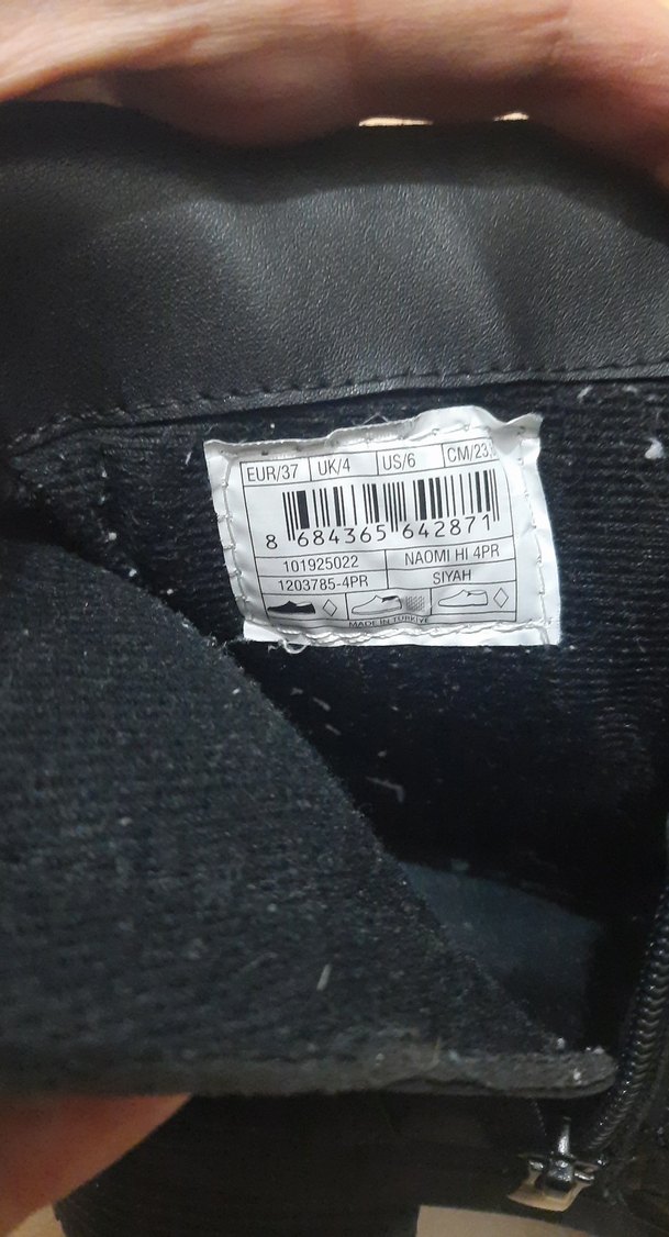 Siyah  Tokalı Kadın Biker Bot - Görsel 4