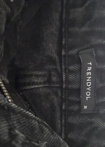 Siyah Loose Fit Midi Denim Etek - Görsel 6