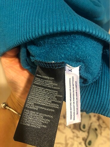 xs Beden yeşil Renk Orjınal Tommy Hılfıger Fermuarlı sweat