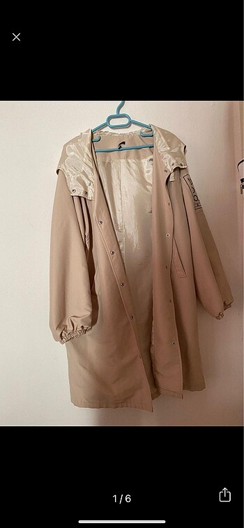 Oversize bej trençkot