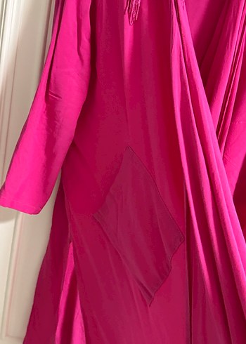 Püsküllü Pembe Kadın Bohem kimono - Görsel 7