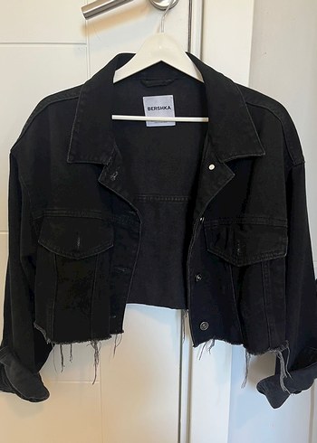 Siyah Kadın Oversize Kot Ceket