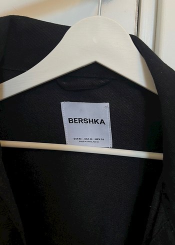 Bershka Siyah Kadın Oversize Kot Ceket