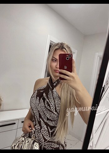 Kahverengi Boncuk desen Detaylı V Yaka Tulum - Görsel 3