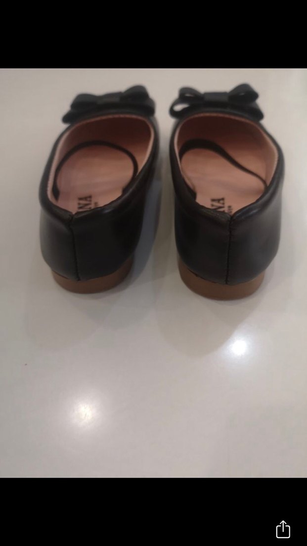 Kız Çocuk Siyah Fiyonk Detaylı Babet - Görsel 2