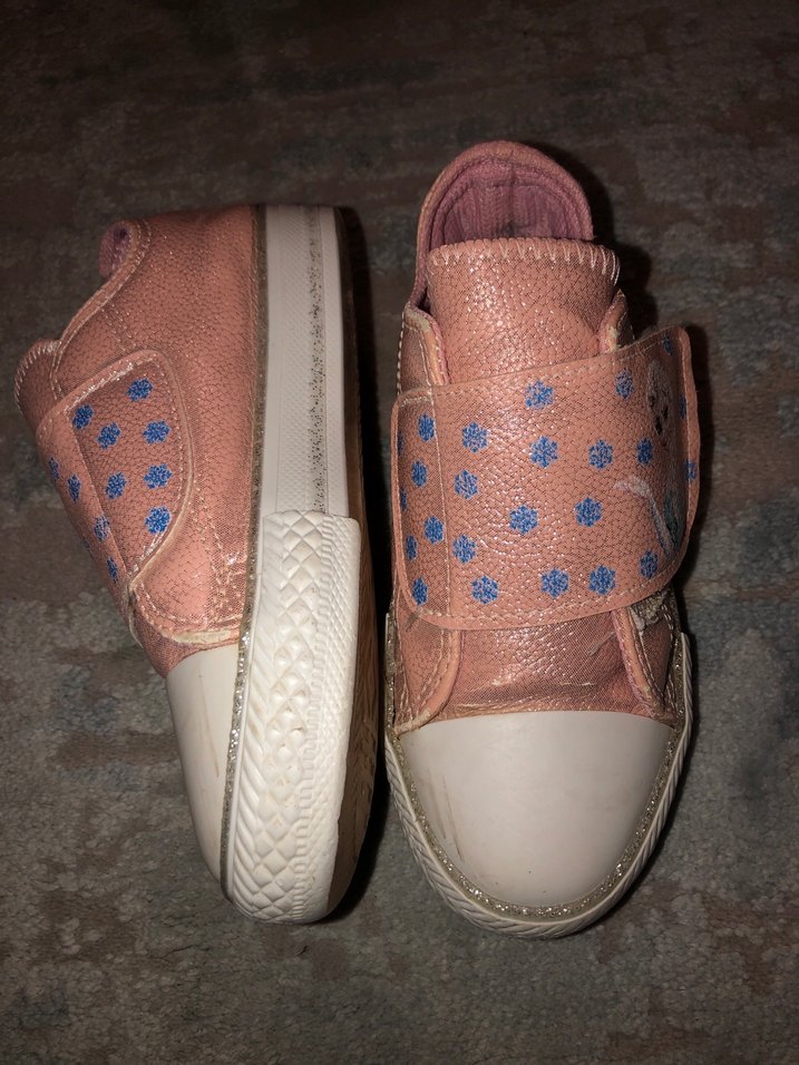 Kız Çocuk Pembe Nakışlı Cırt Cırtlı Spor Ayakkabı - Görsel 4