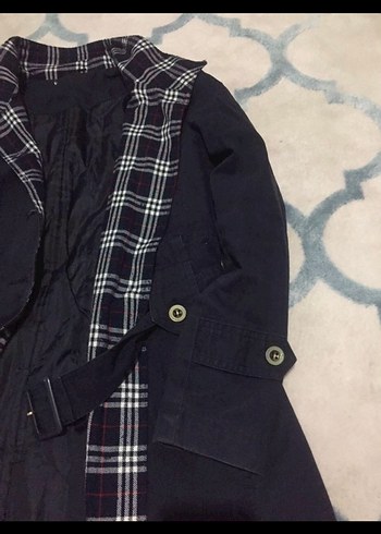 Kadın Lacivert Trençkot - Görsel 4