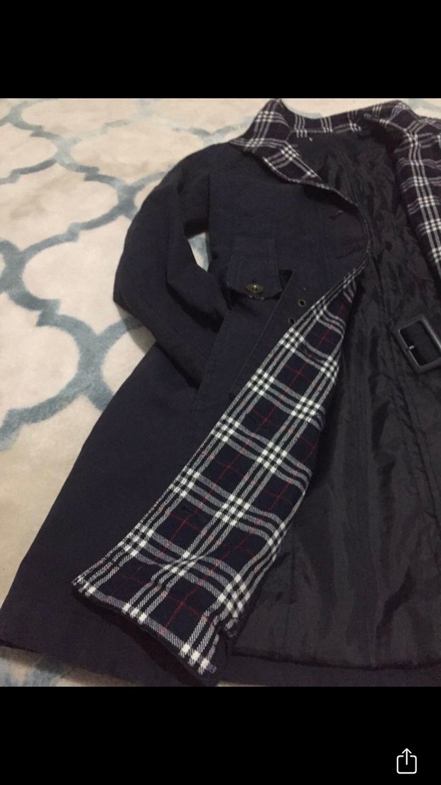 Kadın Lacivert Trençkot - Görsel 5