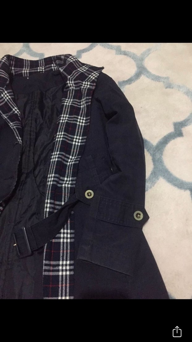 Kadın Lacivert Trençkot - Görsel 4