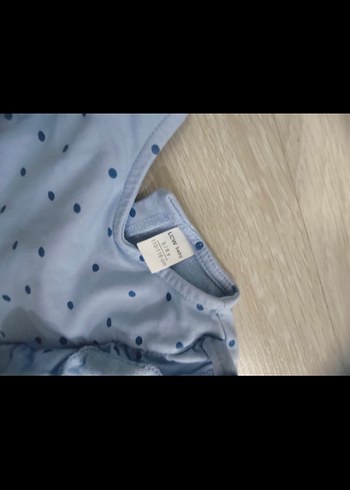 Mavi Puantiyeli Kız Elbisesi - Görsel 3