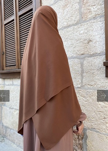 Beden Mısır ipeği kumaştan taba rengi şal