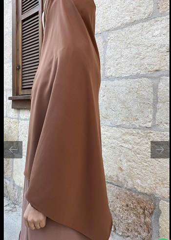 Mısır ipeği kumaştan taba rengi şal