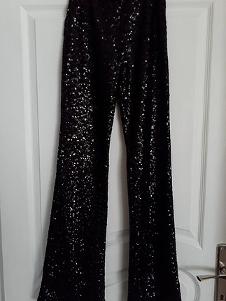 parıltılı kumas pantolon 