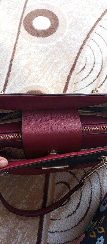  Beden bordo Renk Orjinal Guess çanta