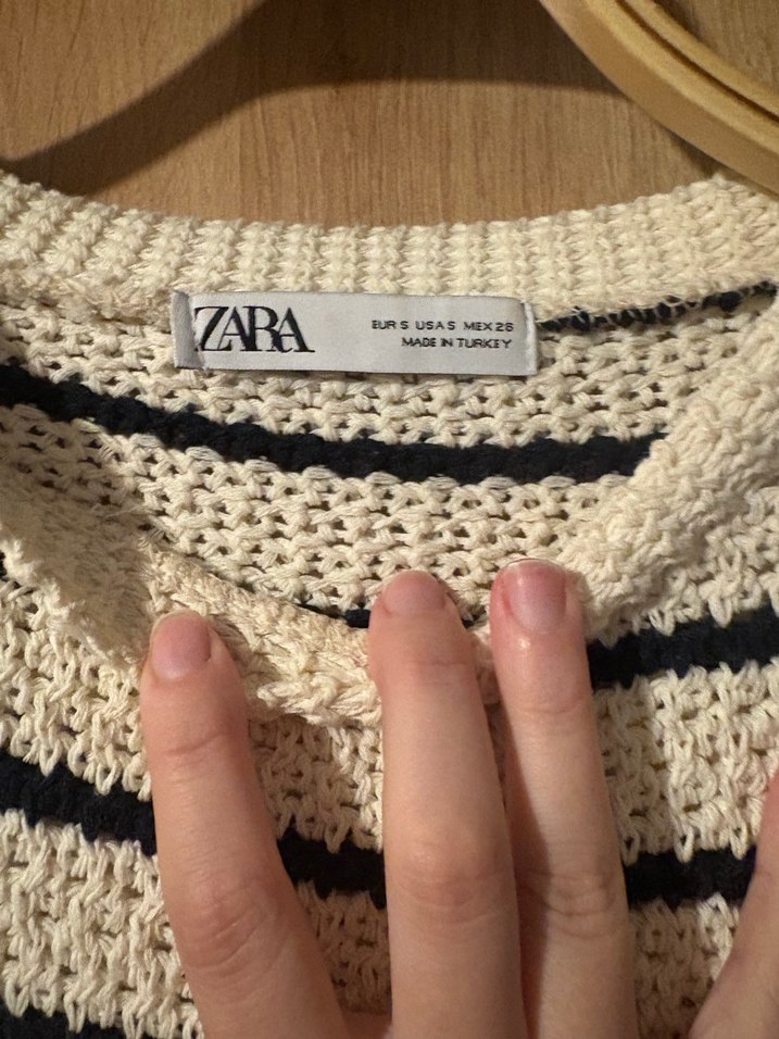 Çizgili Örgü Kadın Kazak - Görsel 3