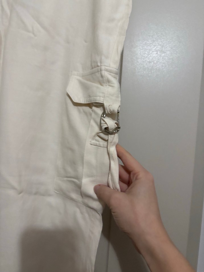 Kumaş kargo pantolon - Görsel 2
