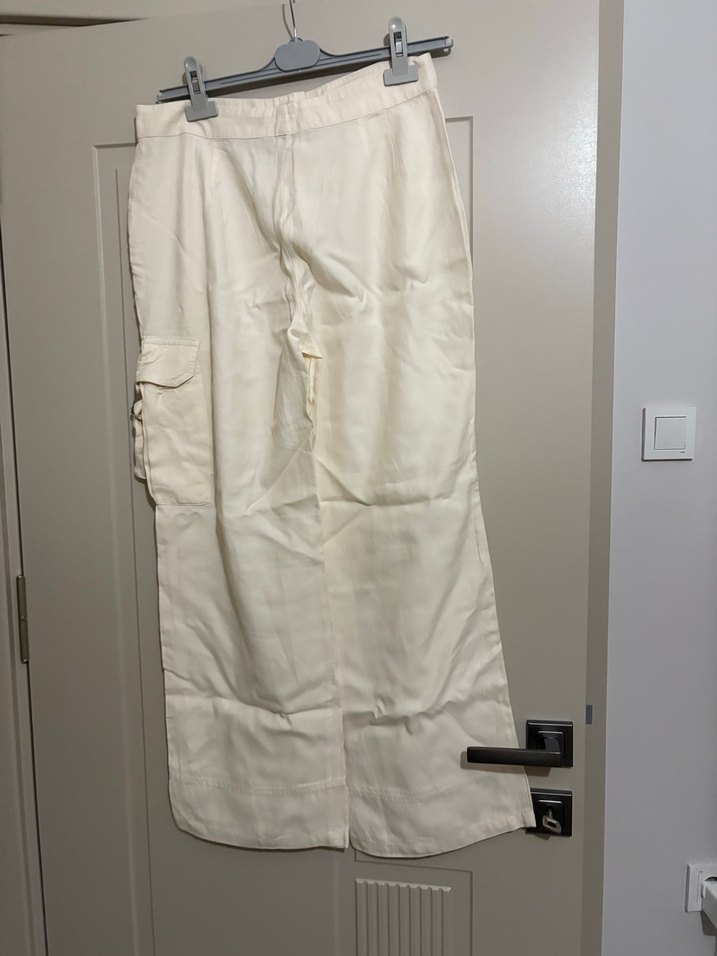 Kumaş kargo pantolon - Görsel 3