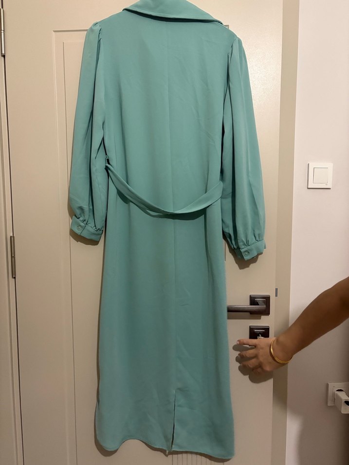 Uzun Turkuaz Kadın tunik - Görsel 3