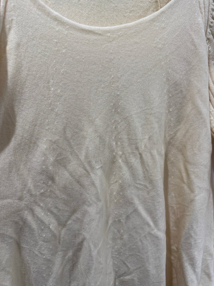 Bej Uzun Kollu Keten Midi Kadın Kazak - Görsel 3