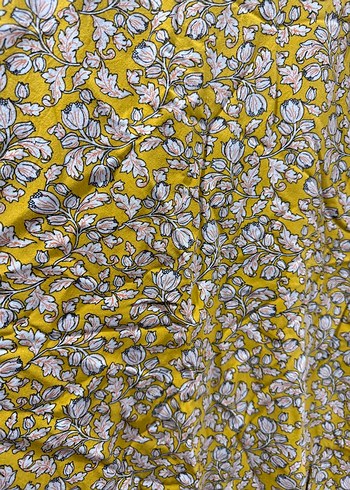 Sarı V Yaka Kolsuz mini Elbise - Görsel 3