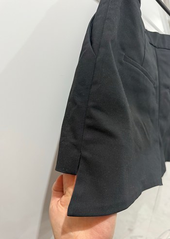 Siyah Kemerli Yüksek Bel Mini Şort - Görsel 5