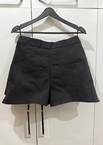 Siyah Kemerli Yüksek Bel Mini Şort - Görsel 6