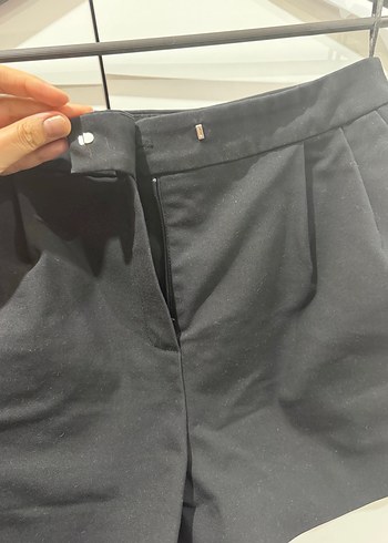 Siyah Kemerli Yüksek Bel Mini Şort - Görsel 10