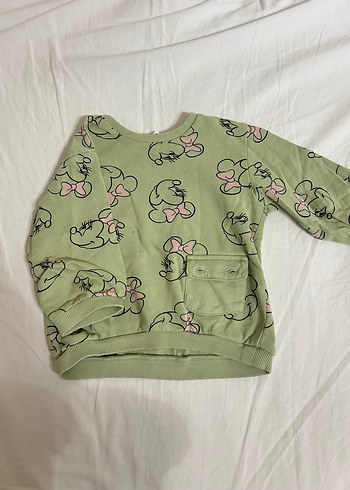 Yeşil Baskılı Kız Çocuk Sweatshirt