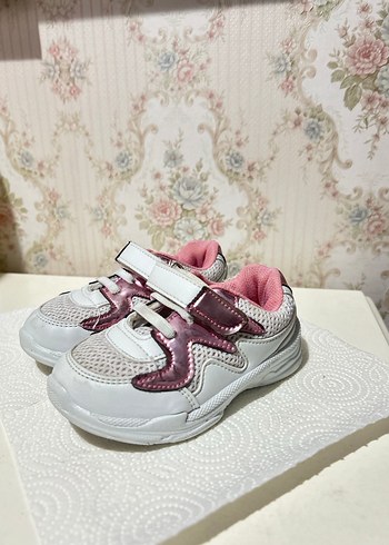 Kız Çocuk Pembe Beyaz Spor Ayakkabı - Görsel 2