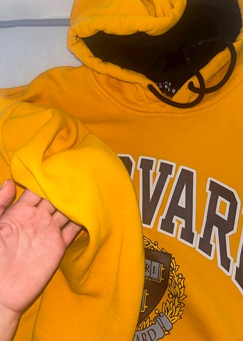 Sweatshirt Sarı Kapüşonlu - Görsel 2