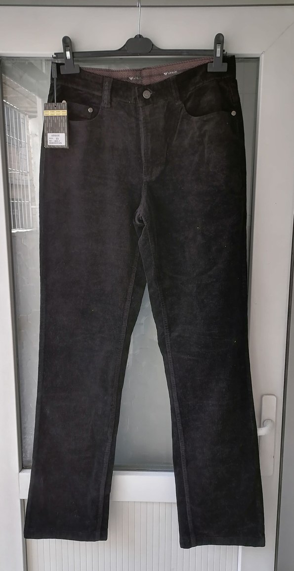 Siyah Kadife Regular Fit Erkek Pantolon - Görsel 2