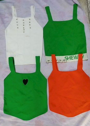 Kız  Renkli Düğmeli Askısız Yelek - Görsel 3