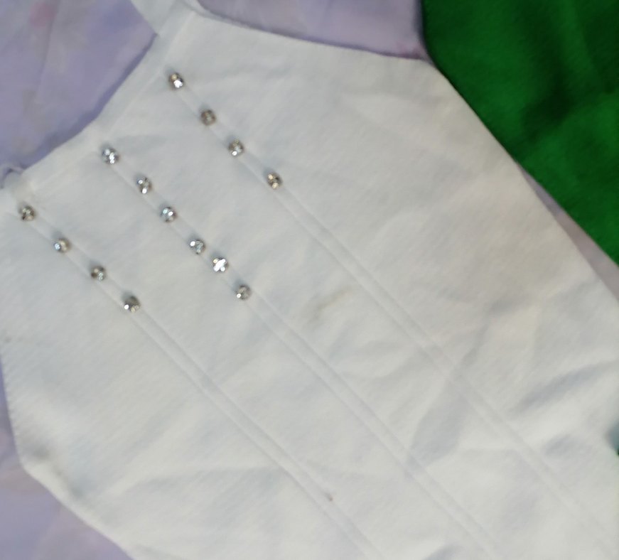 Kız  Renkli Düğmeli Askısız Yelek - Görsel 2