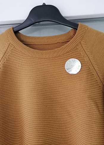 Erkek Kahverengi Triko Bisiklet Yaka Kazak - Görsel 3