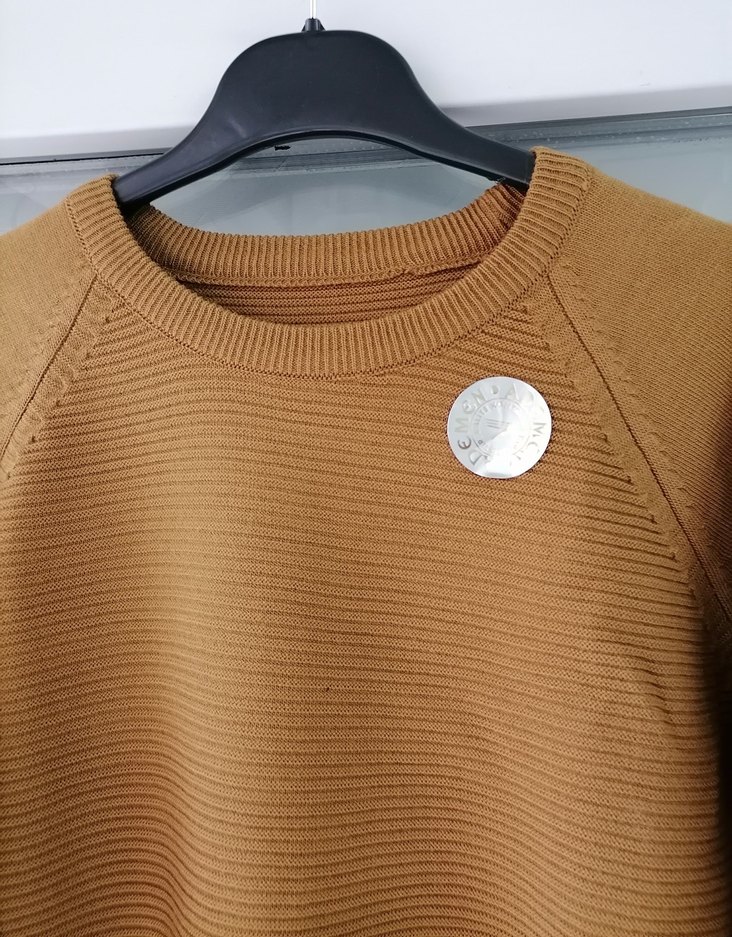 Erkek Kahverengi Triko Bisiklet Yaka Kazak - Görsel 3
