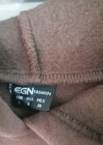 Kahverengi Kapüşonlu Kadın Sweatshirt - Görsel 4