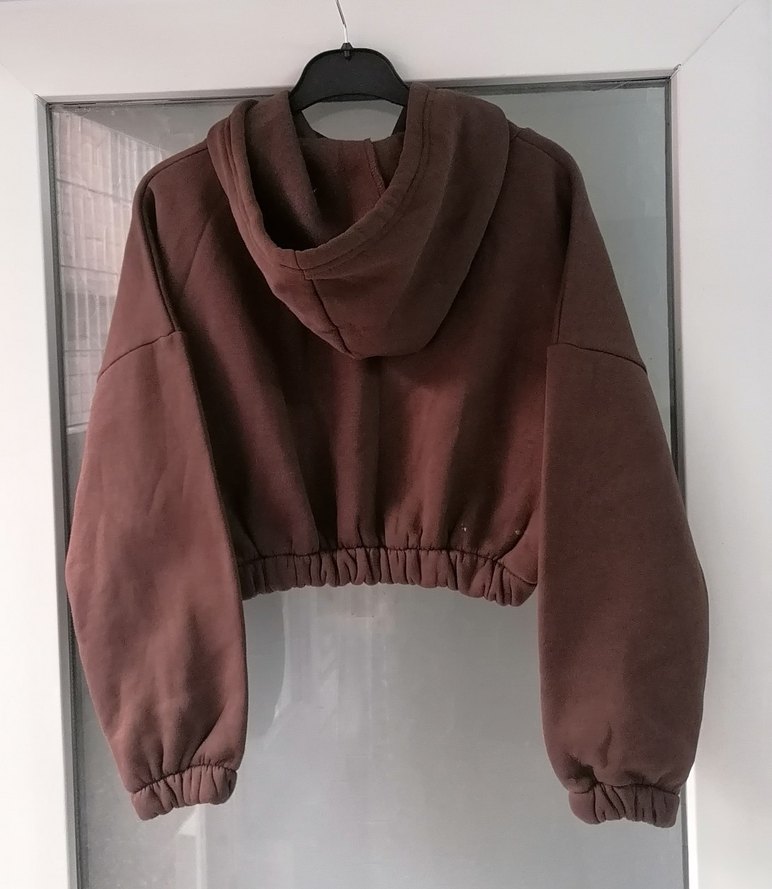 Kahverengi Kapüşonlu Kadın Sweatshirt - Görsel 2