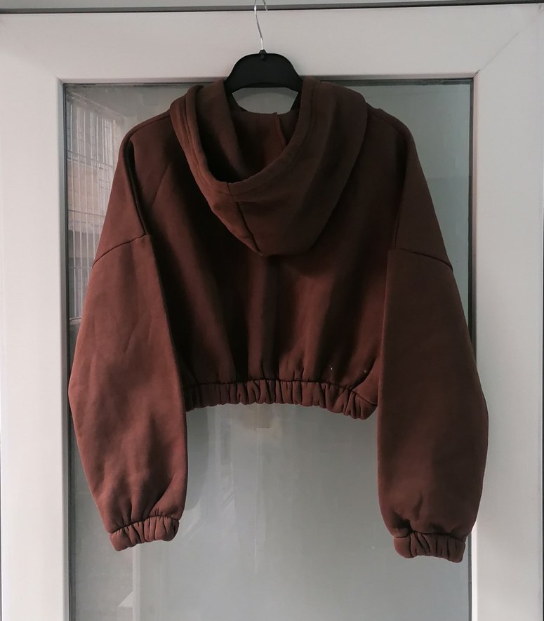 Kahverengi Kapüşonlu Kadın Sweatshirt - Görsel 3